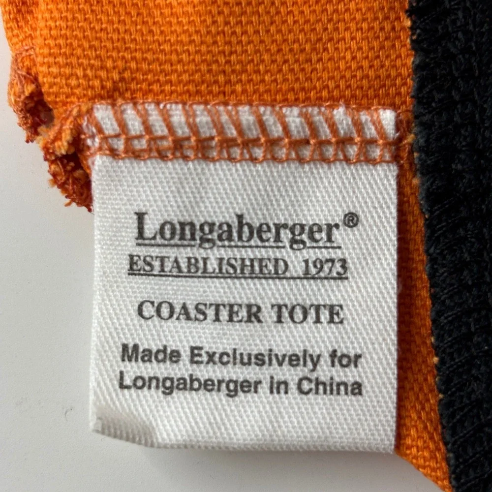 Longaberger Coaster Tote Halloween Orange Ghost Pumpkin 27710152